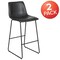 Flash Furniture 30" LeatherSoft Bar Height Barstools, Gray, PK2 2-ET-ER18345-30-GY-GG - alternate 5